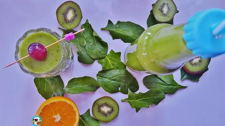 Batido verde con kiwis