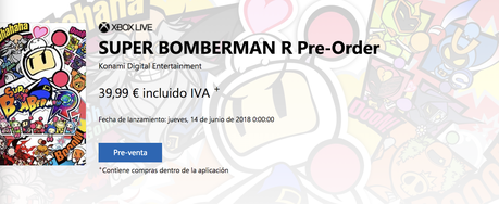 Se confirma Super Bomberman R para Xbox One, PlayStation y ordenadores, el 14 de junio