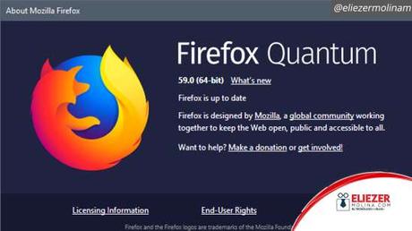 Firefox Quantum 59 implementa mejoras