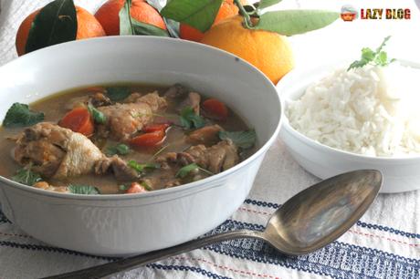 Receta de pollo guisado con zumo de naranja hecho en Crockpot