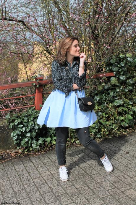 TWEED AZUL Y NEGRO
