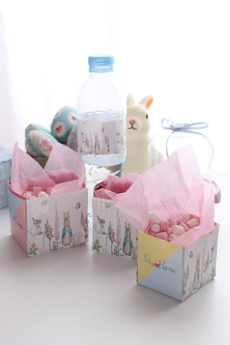 {Descargable} Cajitas y etiquetas para botellas de agua, Peter Rabbit