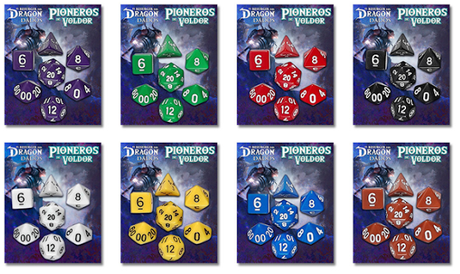 Juegos de dados Pioneros de Voldor, de NSR a la venta.
