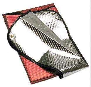 Manta isotérmica con malla interior.