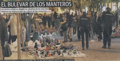 Manteros: allá diferencia entre 