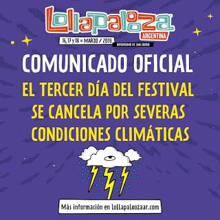 La Cancelación del Tercer Día de Lollapalooza y Otras Verdades Inconfesables