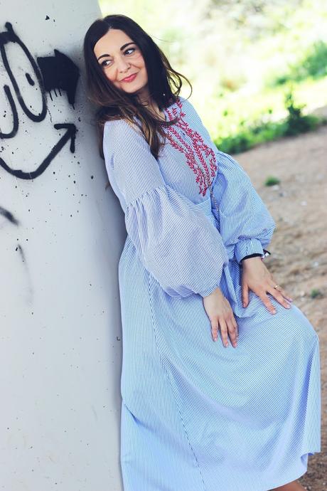 Con vestido boho