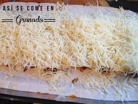 Canelones de merluza y gambas con Dietbox Canelones de merluza y gambas con Dietbox