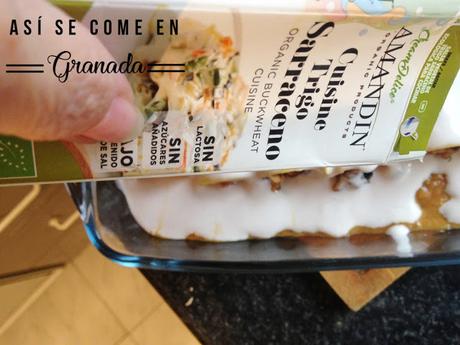 Canelones de merluza y gambas con Dietbox Canelones de merluza y gambas con Dietbox