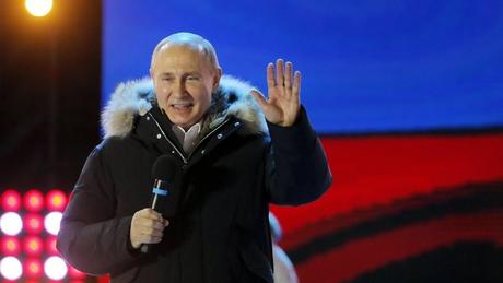 Vladímir Putin gana arrolladoramente las elecciones presidenciales de Rusia  el 18 /03 de 2018.