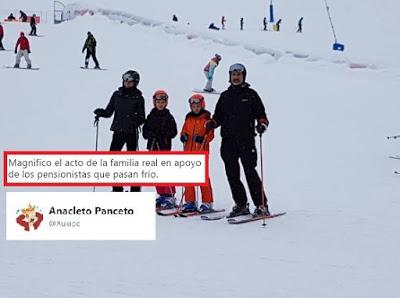 “Acto de la familia real en apoyo de los pensionistas que pasan frío”