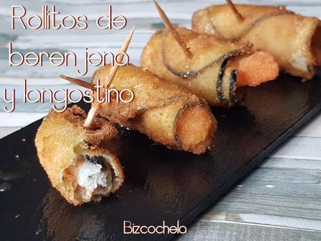 ROLLITOS DE BERENJENA Y LANGOSTINO