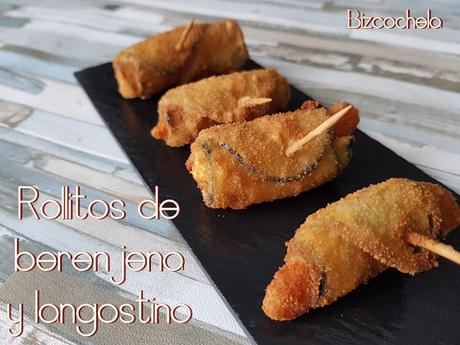 ROLLITOS DE BERENJENA Y LANGOSTINO