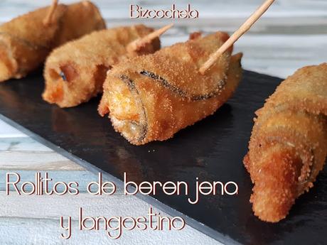 ROLLITOS DE BERENJENA Y LANGOSTINO