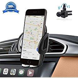 Soporte Movil Coche Ventilación Universal 360 grados Rotación IZUKU Porta Movil Coche para Rejillas del Aire de Coche para iPhone X 8 7 6 6S Plus 5s SE, Samsung Galaxy Note/Edge, LG, Huawei, Xiaomi, Nexus, HTC, Smartphone y GPS Dispositivo