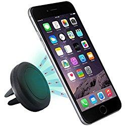Superideal Air magnético Soporte de Télefono para Coche de Smartphone para iPhone 6 / 6 Plus / 5 / 5S / 5C / 4 / 4S, Samsung Galaxy S6 / S5 / S4 / Note 4/3, Google Nexus, LG G3 y dispositivo GPS (Negro)