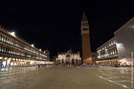 Plaza de San Marcos noche Venecia Plaza San Marcos noche viaje Italia