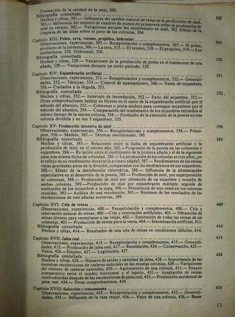 Un breve recorrido por la biblia del apicultor. Índice.