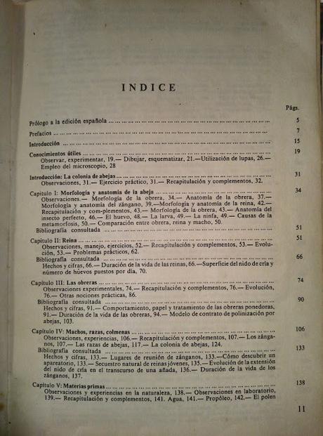 Un breve recorrido por la biblia del apicultor. Índice.