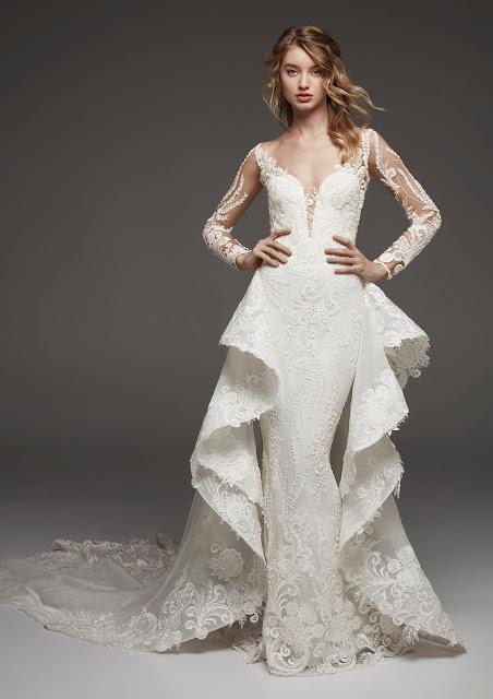 El avance de las propuestas para novias de la firma Pronovias 2019 está lleno de romanticismo, sensualidad y glamour