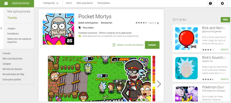 Descargar el Nuevo Juego Pocket Mortys 2.4.3 APK Para Android