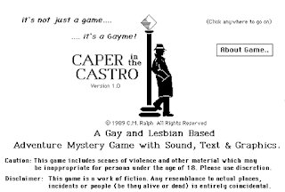 Caper in the Castro, El primer juego LGBT de la historia