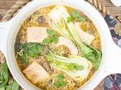 Sopa noodles salmón choi