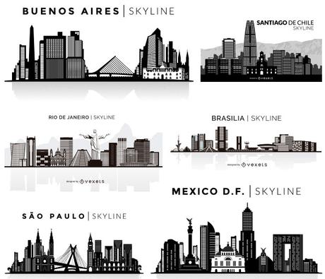 34 Latin American Skyline Vectors Preview 01 by Saltaalavista Blog
