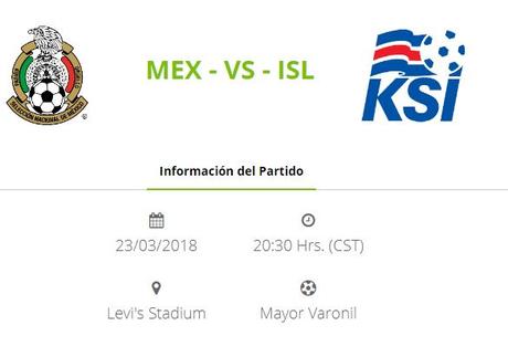 México vs Islandia, horario y trasmisiones del partido