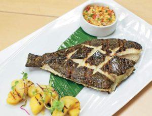 Receta de cocina: “Lenguado a la brasa con ensalada de alubias”