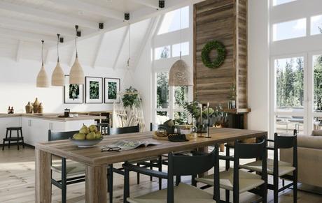 Una casa maravillosa con atmósfera escandinava