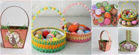 Tutorial con moldes para hacer hermosas canastas y bolsitas de pascua