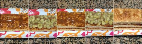 Milhojas de plátano caramelizado