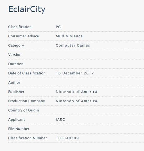 Se lista EclairCity como supuesto nuevo juego de Nintendo