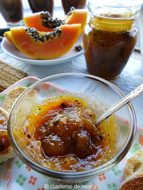 Mermelada de Papaya & Naranja {Apta para Diabéticos}