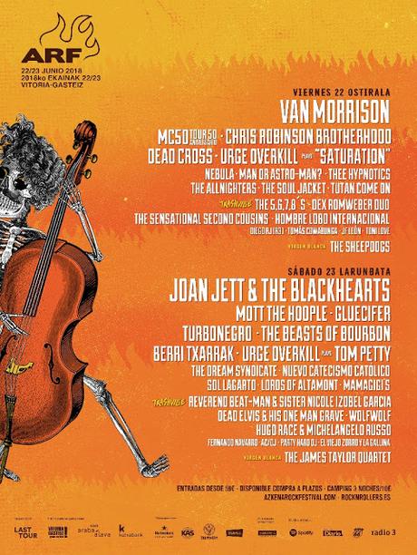 Azkena Rock Festival 2018: Chris Robinson Brotherhood, Urge Overkill, The Sheepdogs, James Taylor Quartet...