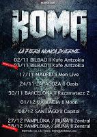 Conciertos de KOMA en 2018