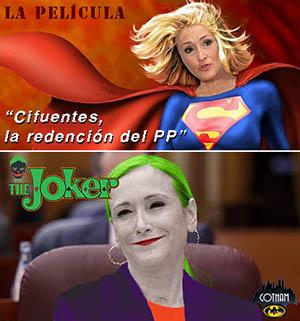 el villano arrinconado, humor, chistes, reir, satira, the joker, Cristina Cifuentes, PP, SuperWoman