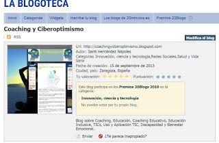 Premios 20 Blogs 2018