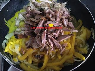 SARTÉN DE PIMIENTOS AMARILLOS CON PAVO ASADO