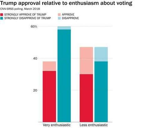 Las personas que dicen estar más ansiosas por votar desaprueban a Trump en una nueva encuesta