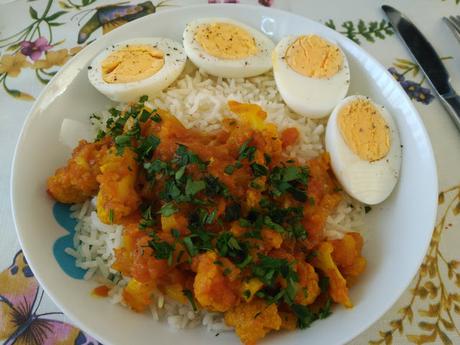 CURRY DE COLIFLOR CON ARROZ