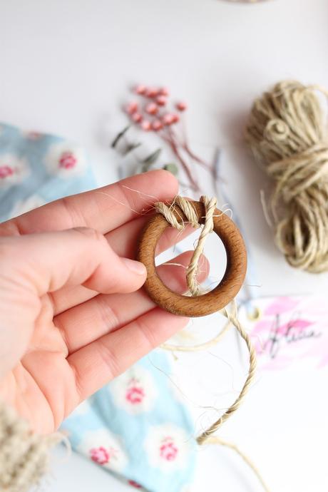 DIY Anillo rustico floral para servilletas DIY Anillo rustico floral para servilletas