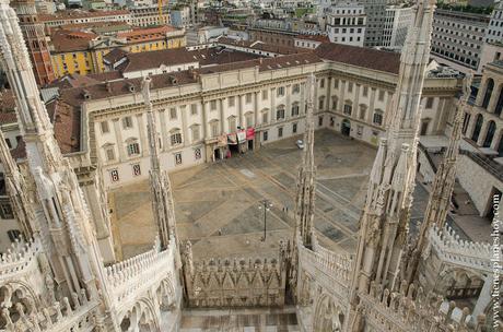 VIstas desde terraza Duomo Milan Subir a tejado terraza Duomo Milan viaje Italia