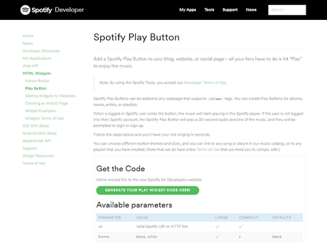 Cómo incluir canciones de Spotify con la portada del disco en tu página Web