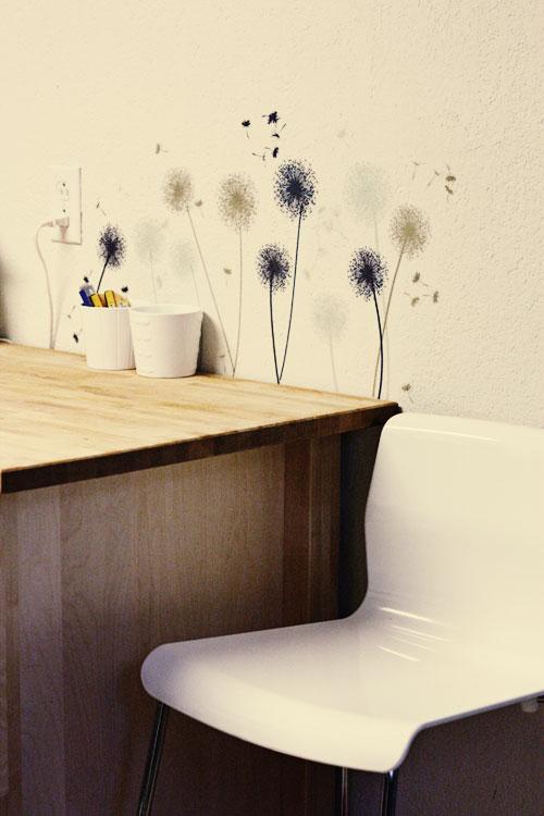 Inspírate: Dientes de león en la pared