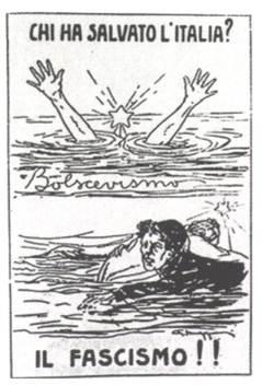 Comentario de un cartel de propaganda fascista en Italia