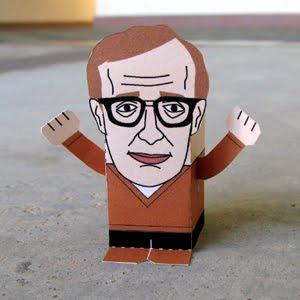 muñeco recortable de woody allen