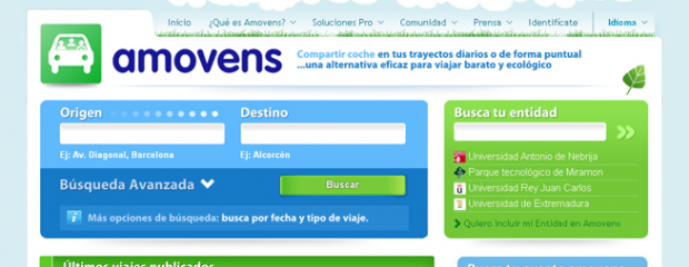 Amovens | Compartir coche en España