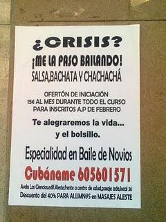 Crisis, what crisis?: Bailando.